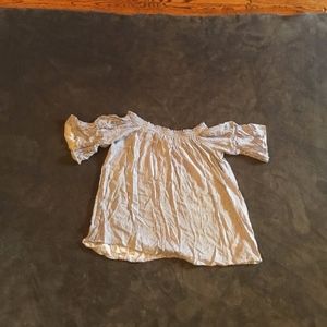 striped off the shoulder blouse